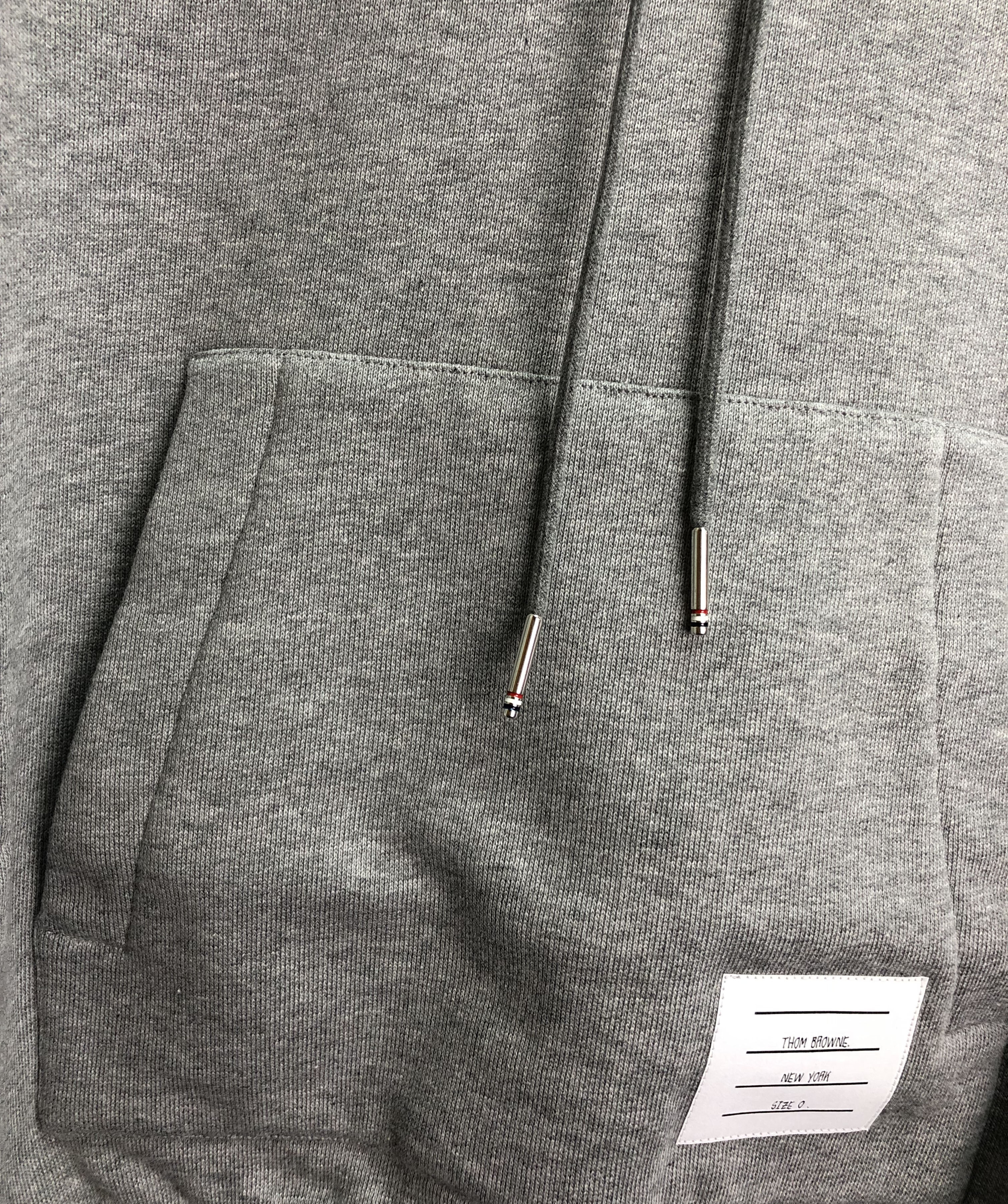 Thom Browne Classic Loopback Hooded Sweatshirt In Gray