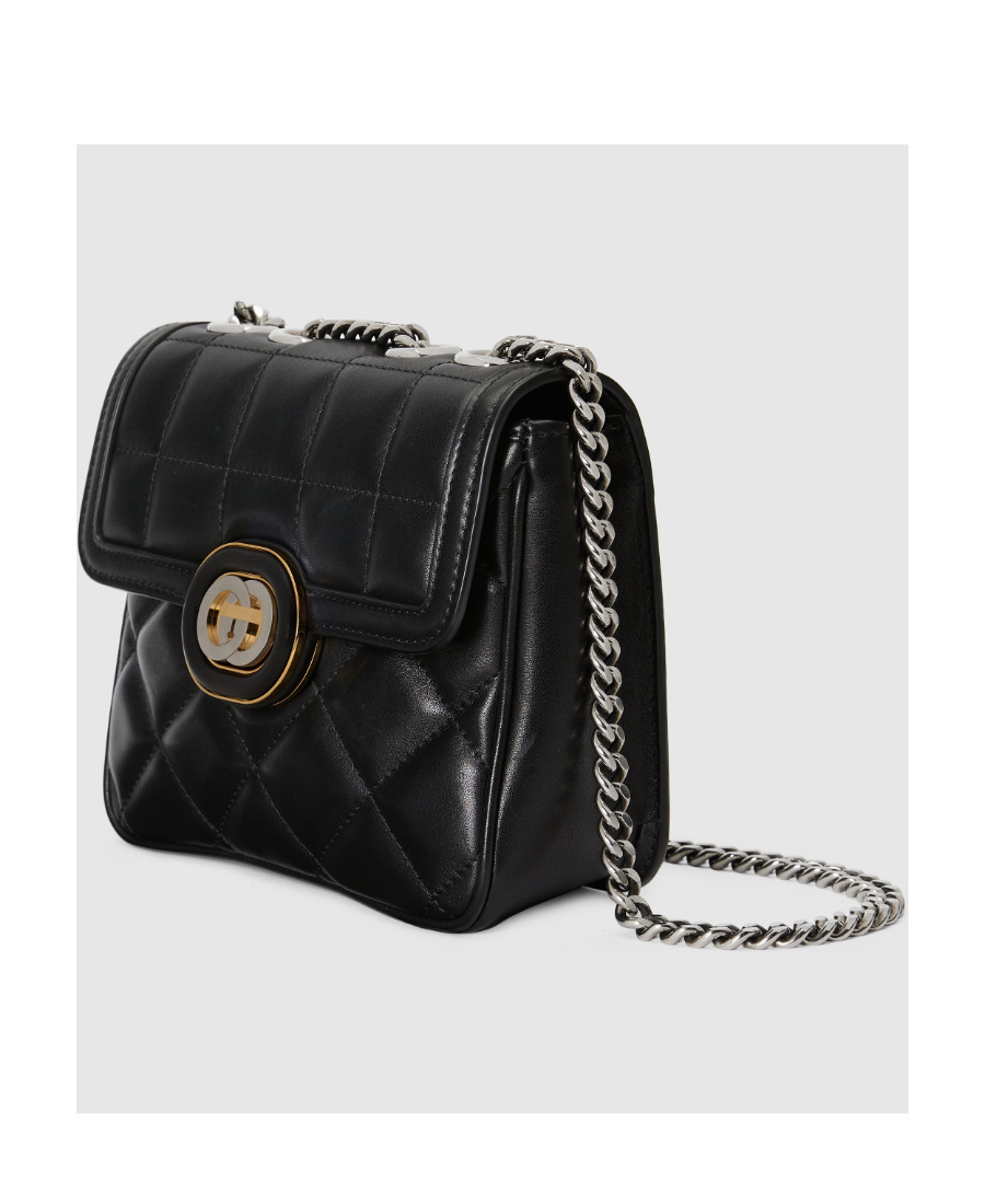 Gucci Quilted Leather Shoulder Handbag In Black