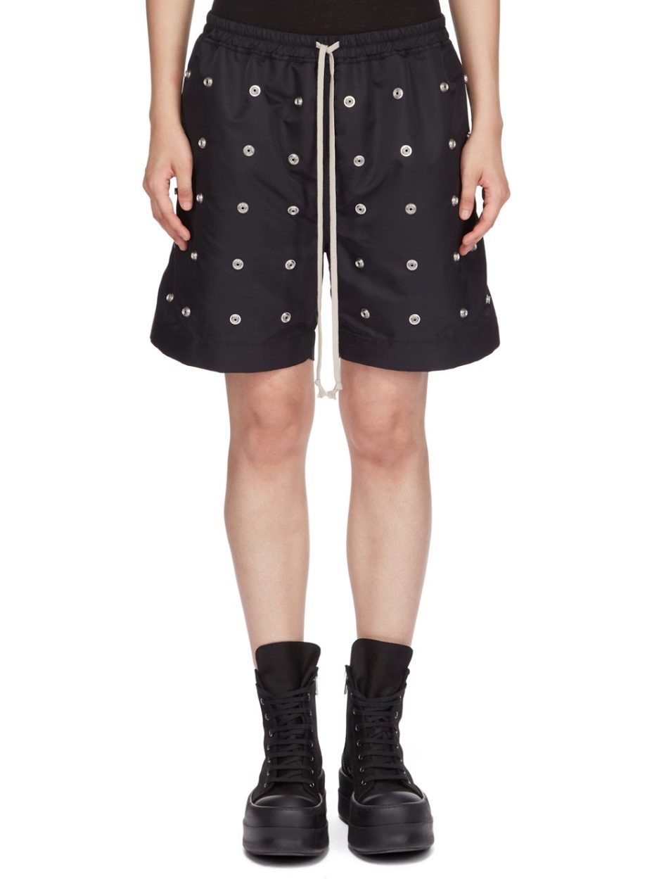 Shop Rick Owens Drkshdw Eyelet-detail Wide-leg Shorts In Black