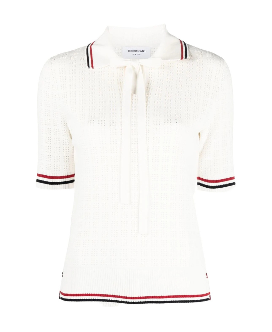 Thom Browne Rwb Polo In White