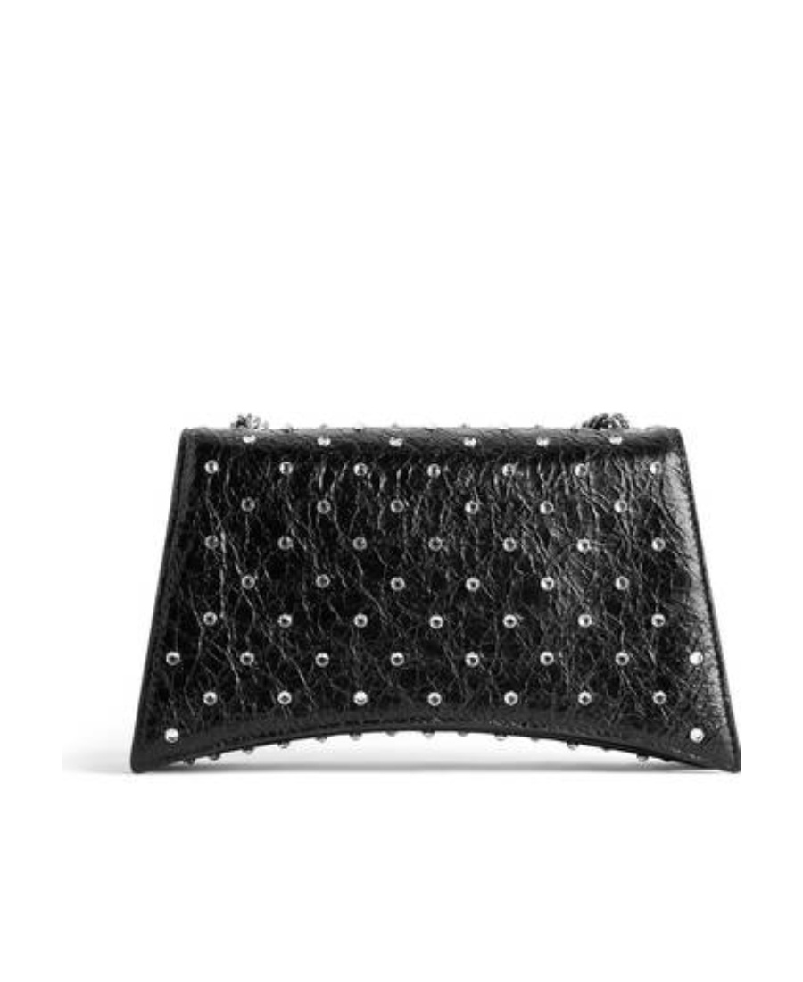 Balenciaga Small Crush Shoulder Bag In Black