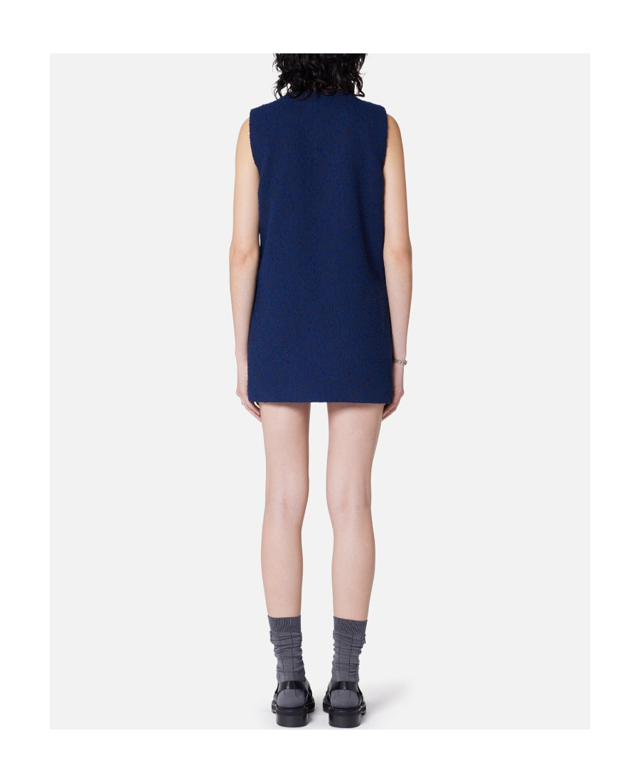 Ami Alexandre Mattiussi Textured Mini Dress In Blue