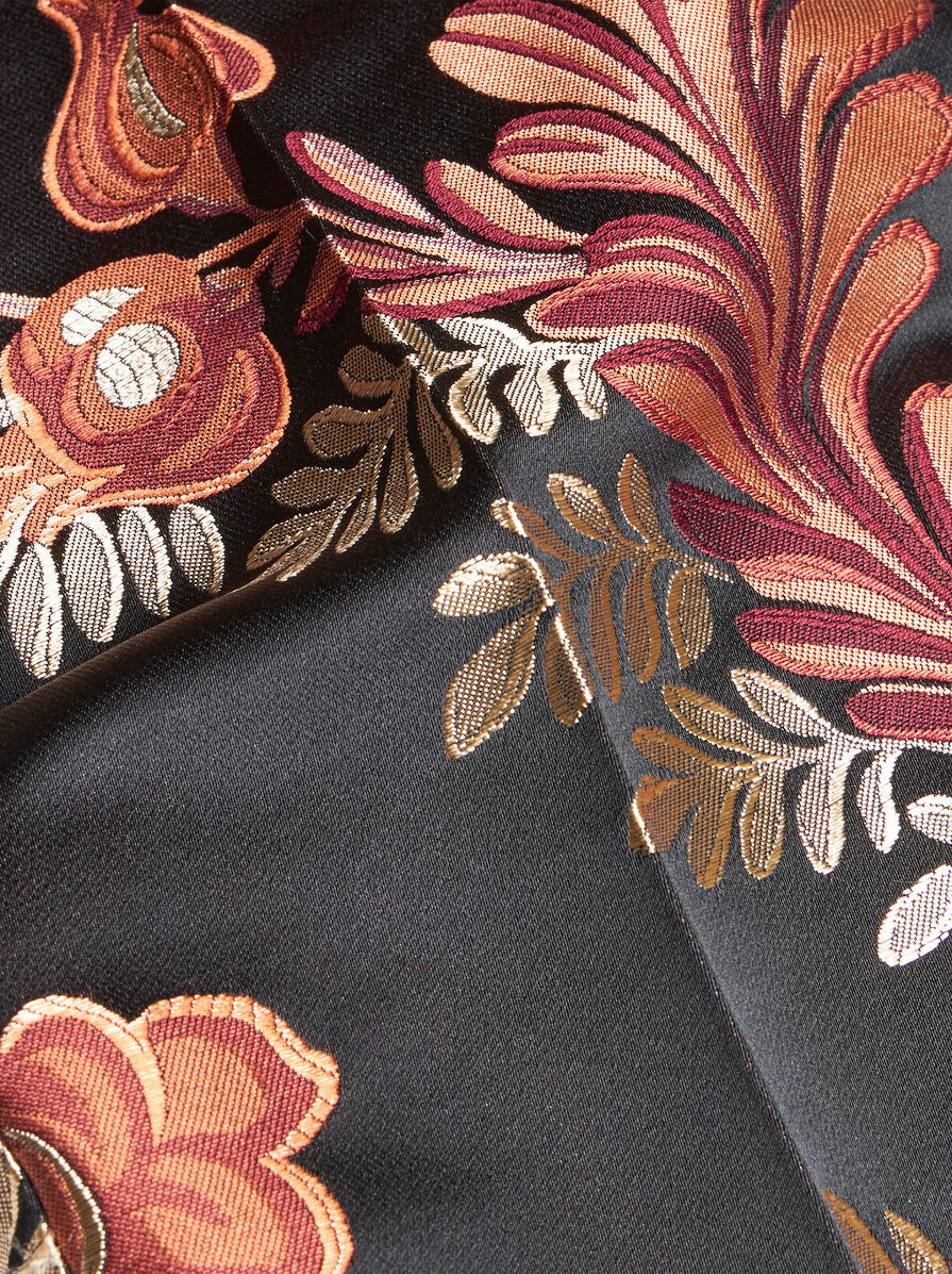 Etro Jacquard Cigarette Trousers In Black