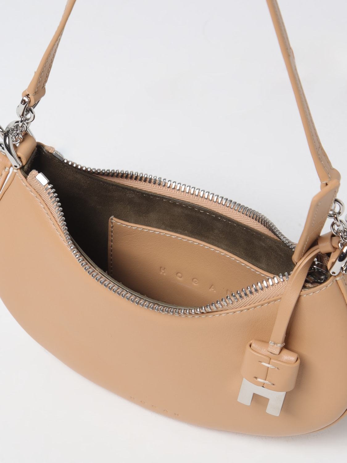 Hogan Tracollina Shoulder Bag In Sand-colored