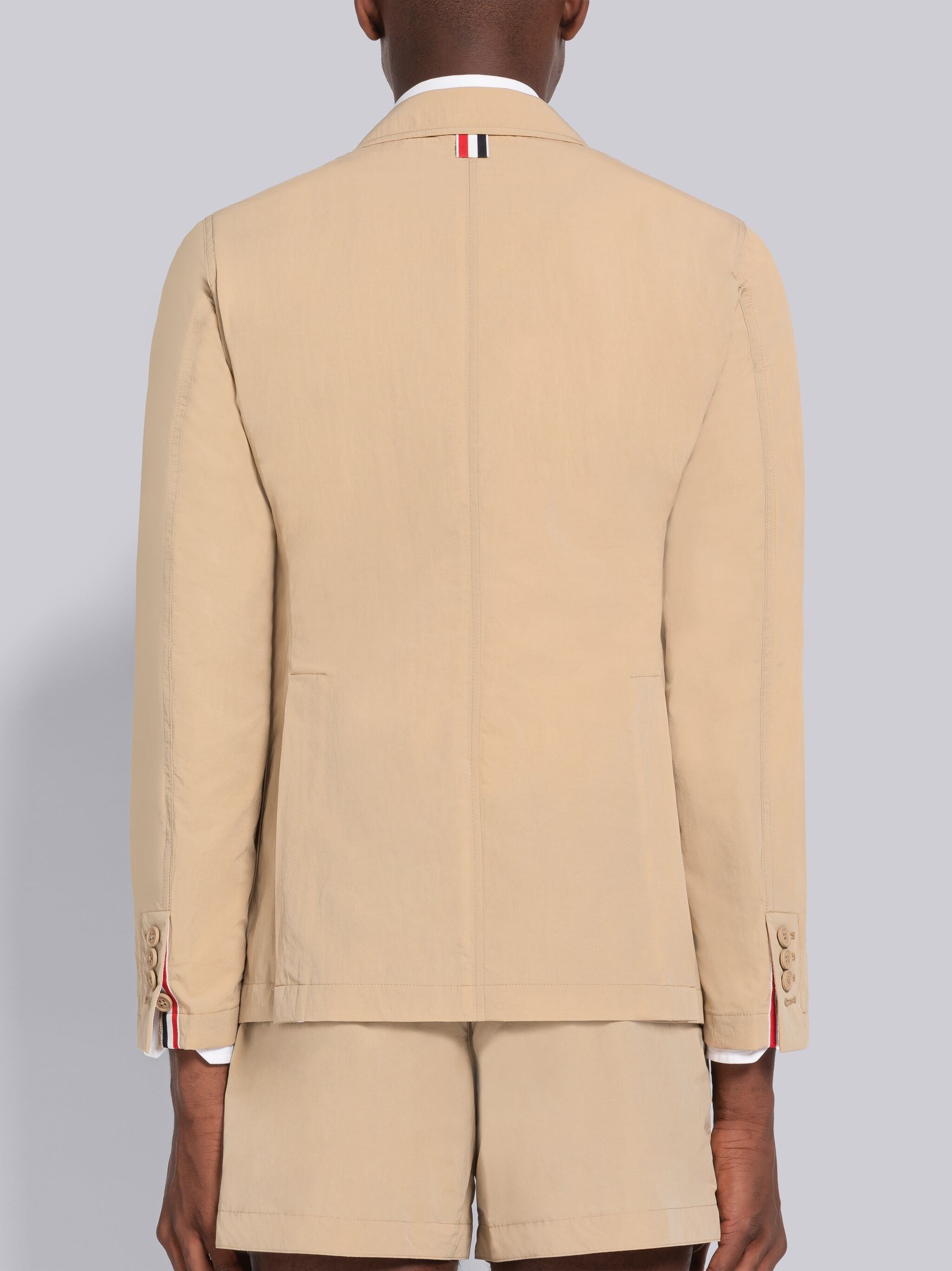 Shop Thom Browne Unconstructed Single-breasted Blazer In Nude
