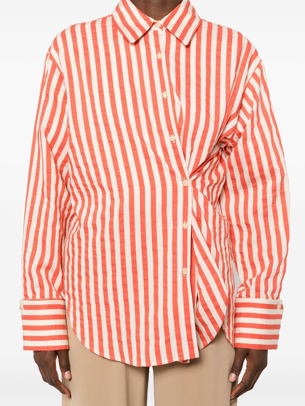 ALYSI LAPEL LONG SLEEVE SHIRT
