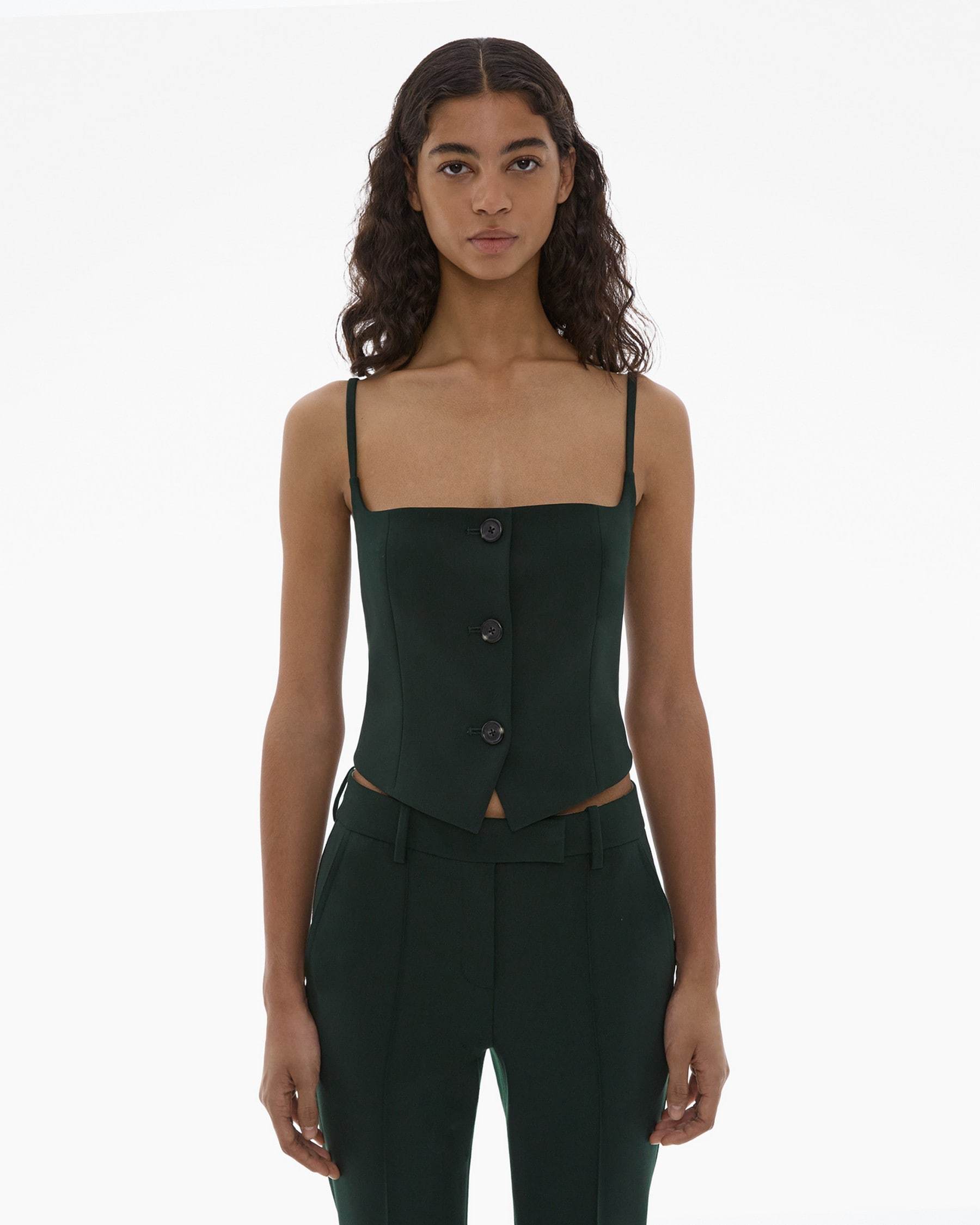 Helmut Lang Button-up Sleeveless Top