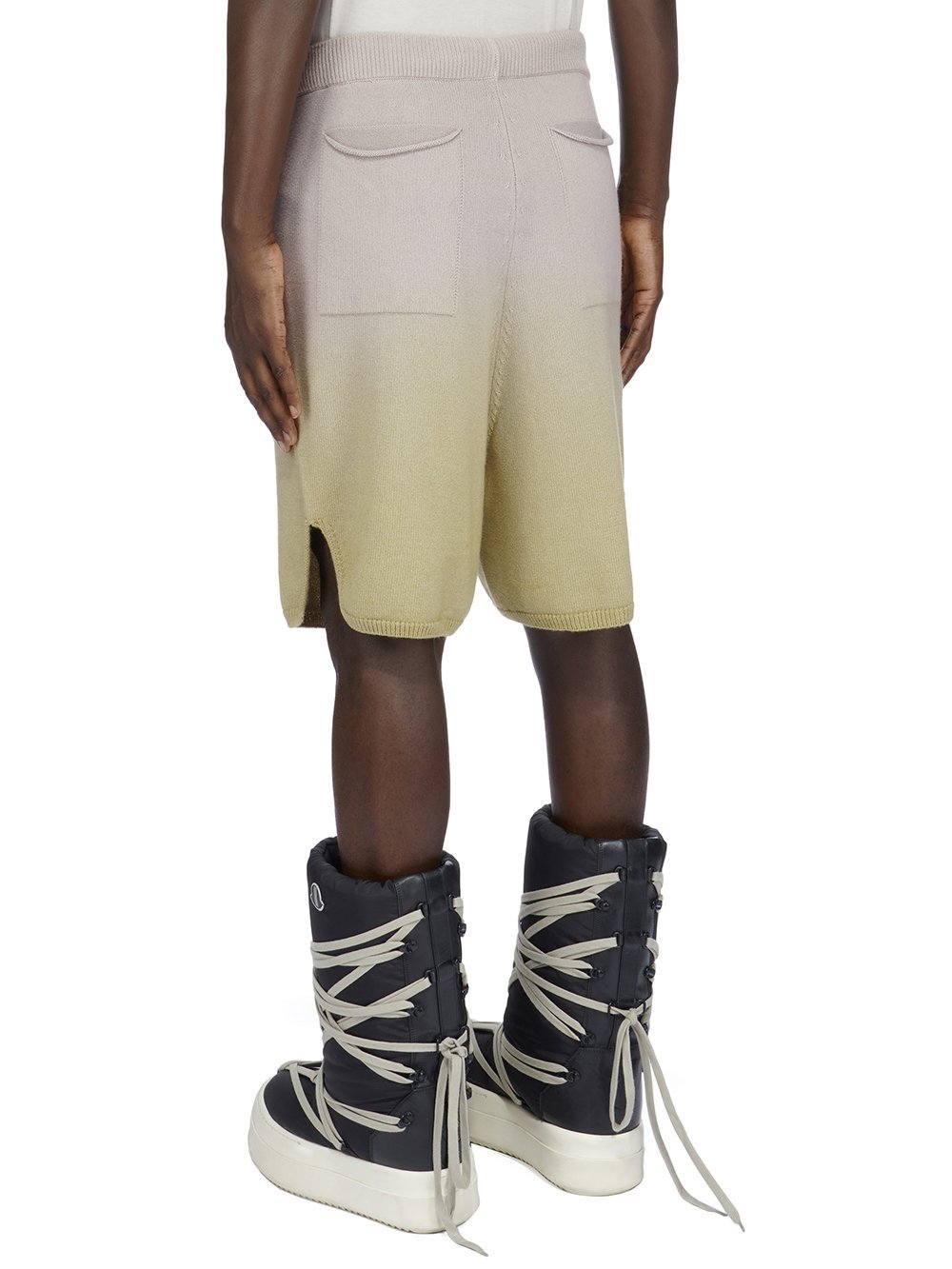 Moncler X Rick Owens Long Cashmere Boxers In Green