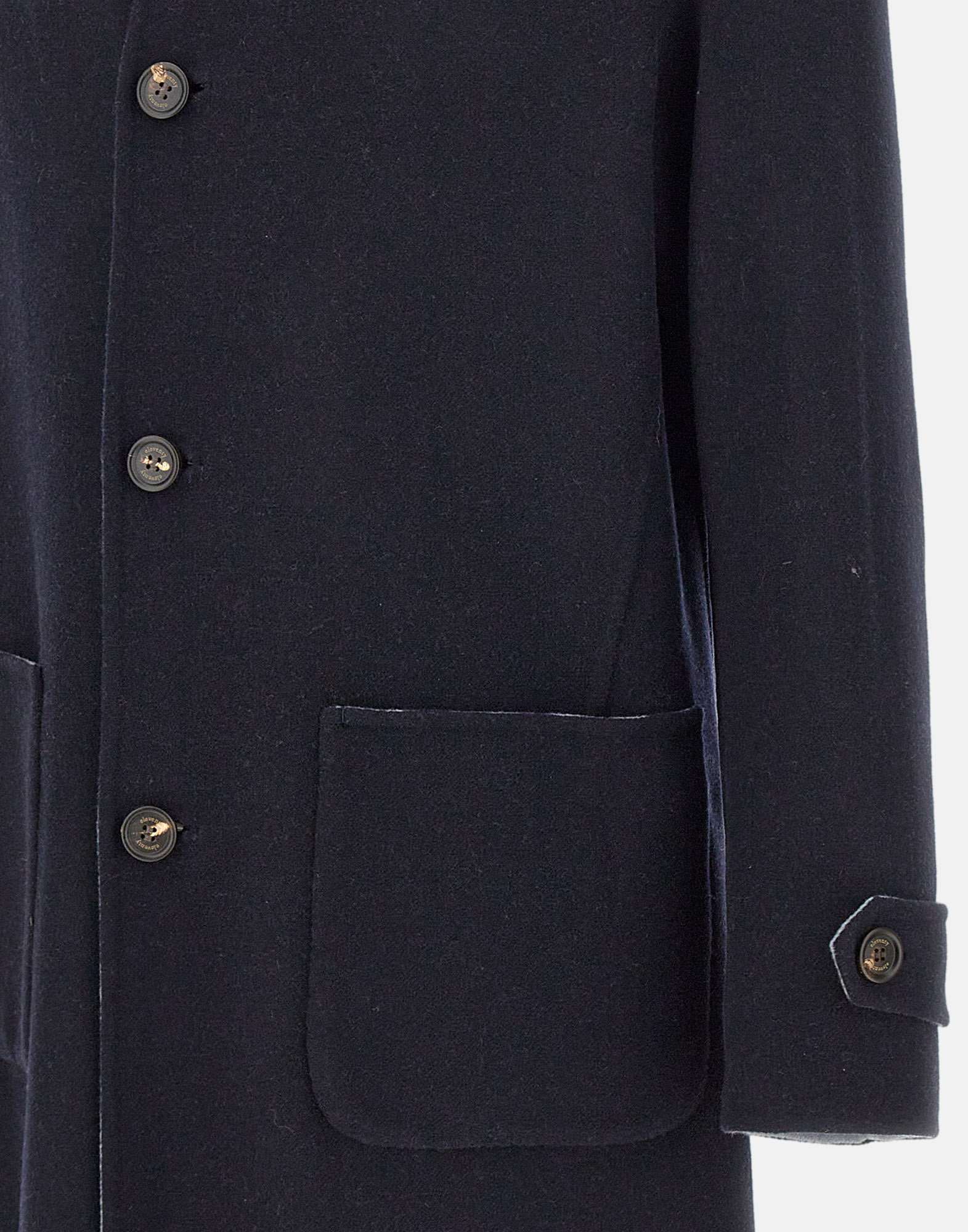 Eleventy Reversible Coat With Back Vent Detail In Blue