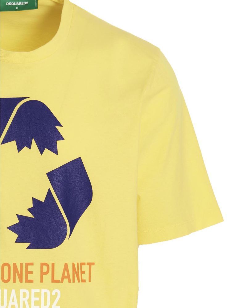 Dsquared2 Logo-print Short-sleeved T-shirt In Yellow
