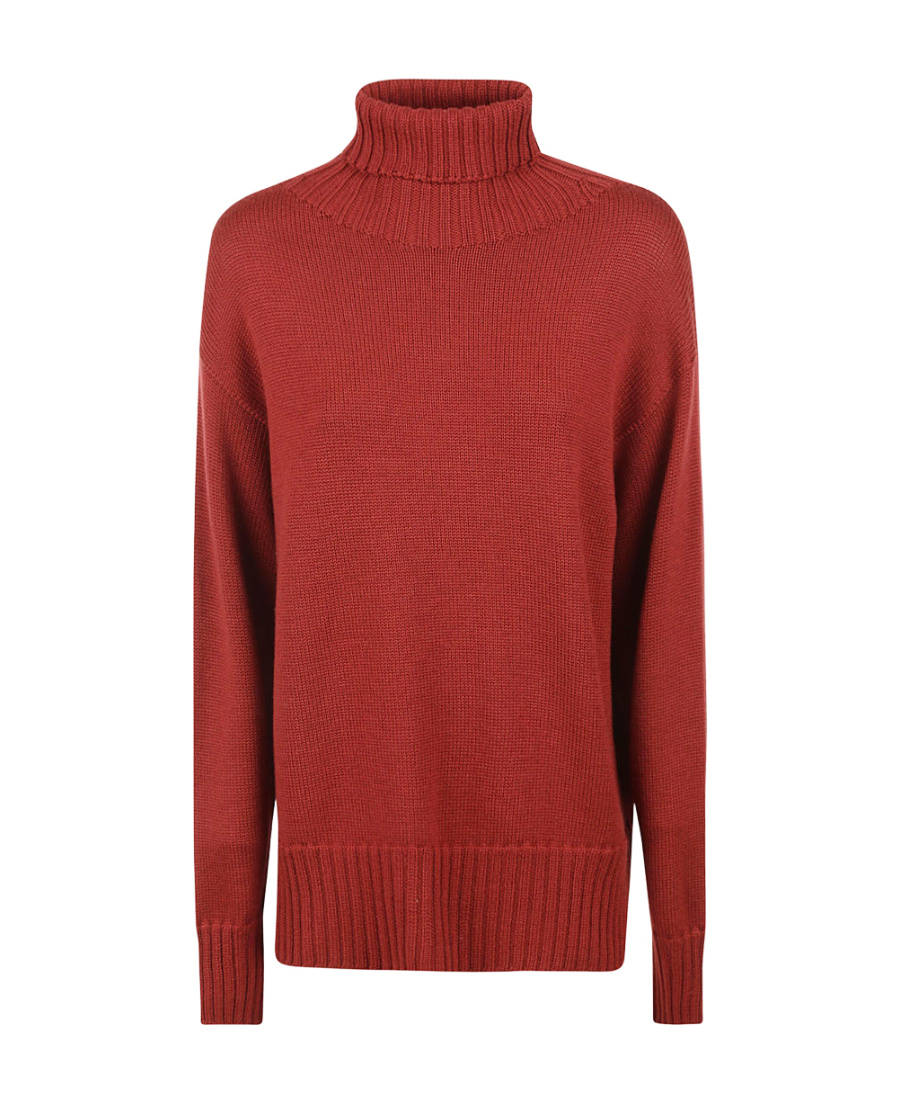 Drumohr High Neck Knitted Sweater In Red