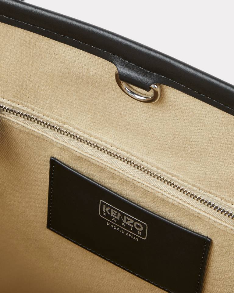 Kenzo Large 18 Canvas Tote Bag In Nude