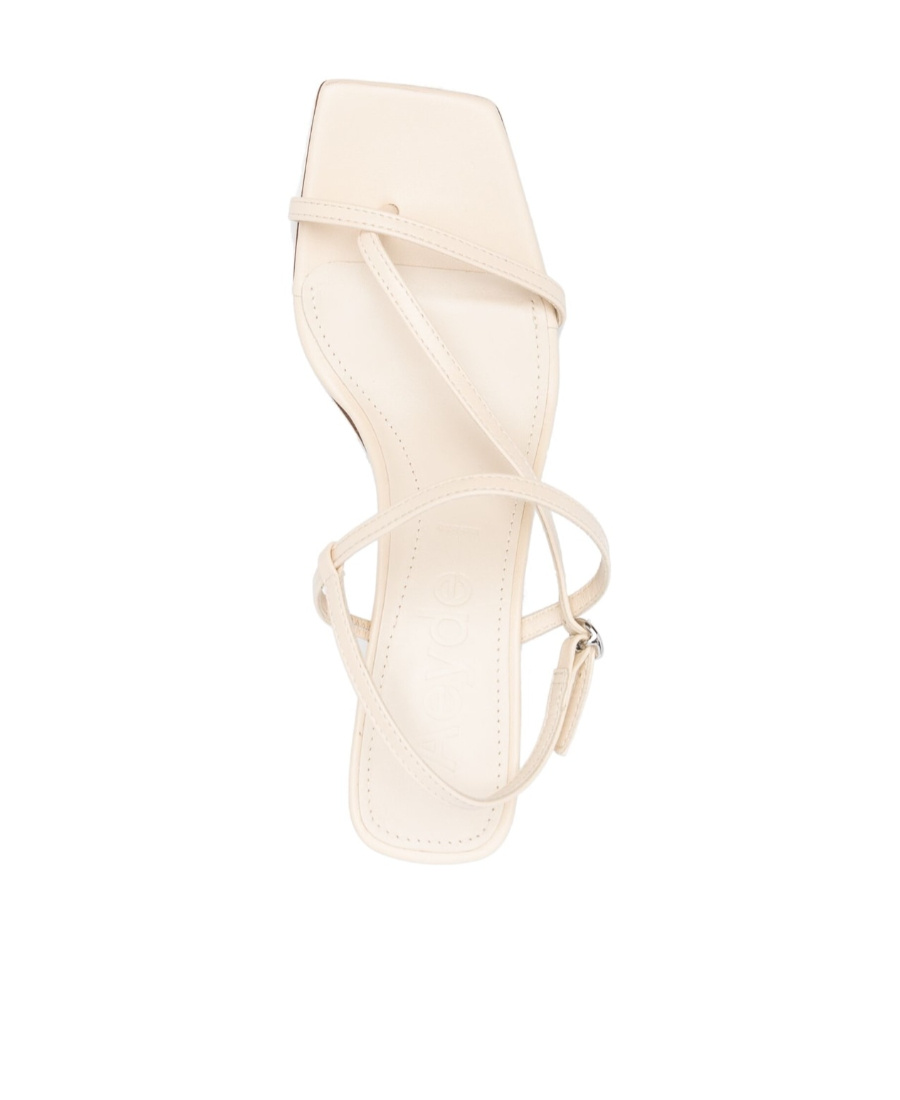 Aeyde 70mm Leather Sandals In White