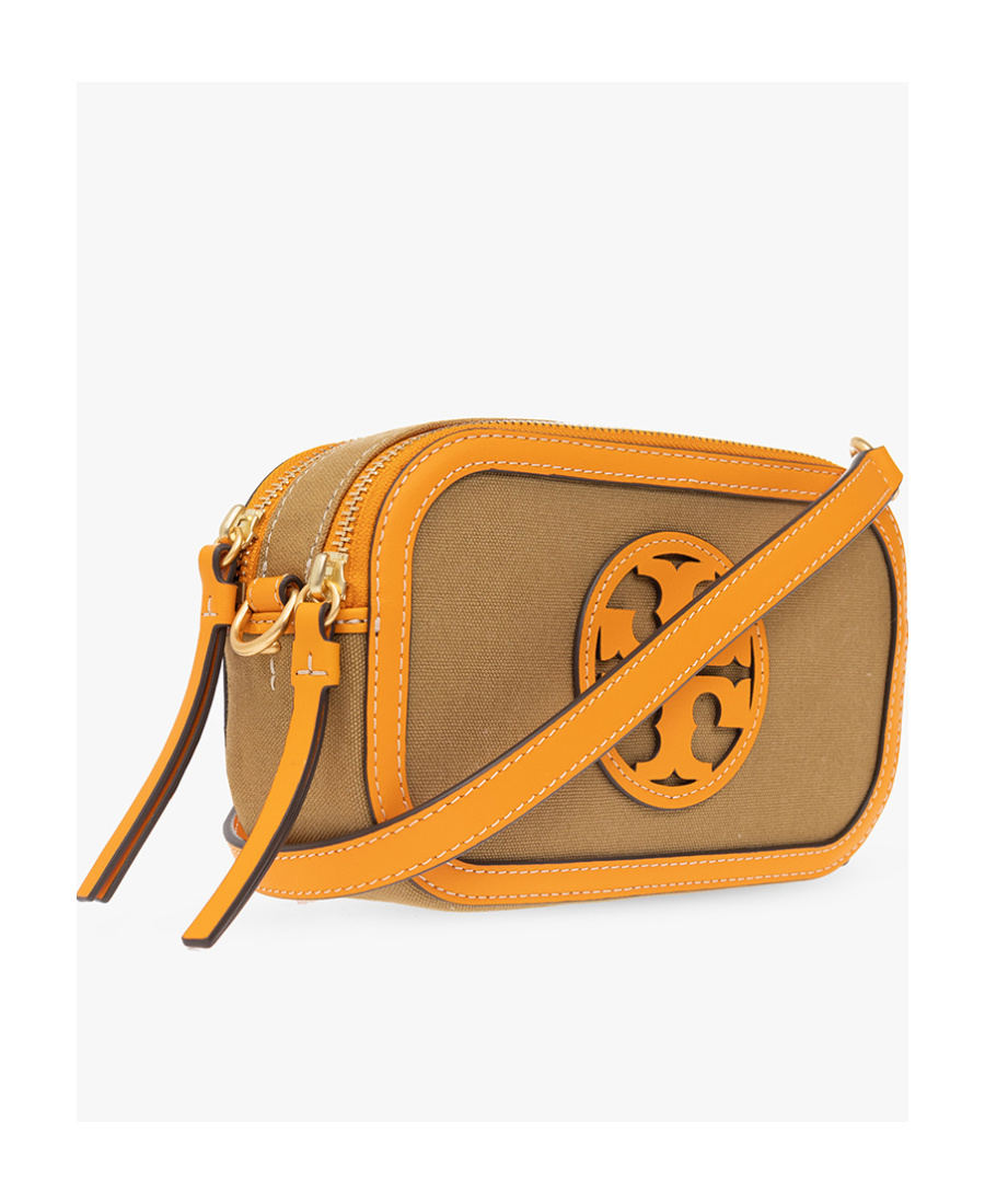 Tory Burch Mini Miller Canvas Crossbody Bag In Yellow