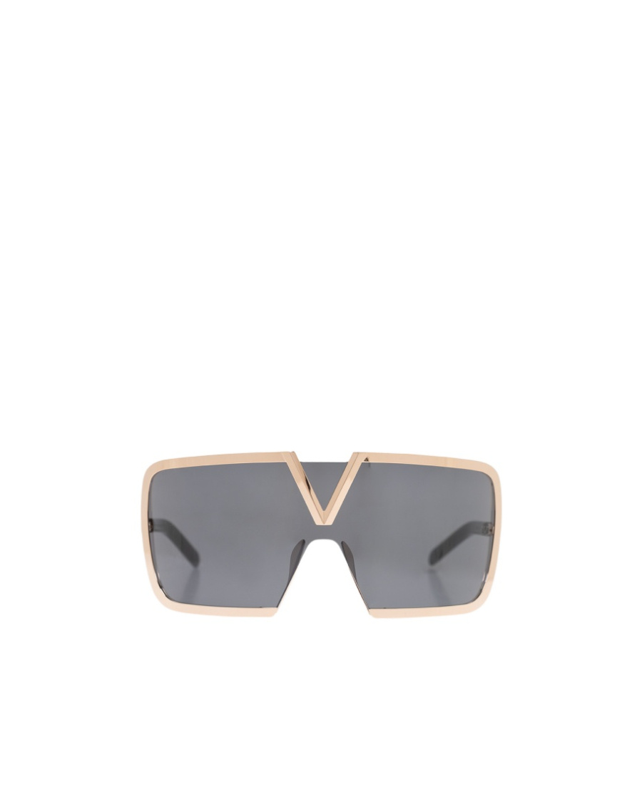 Valentino V-romask Shield Sunglasses In Gray