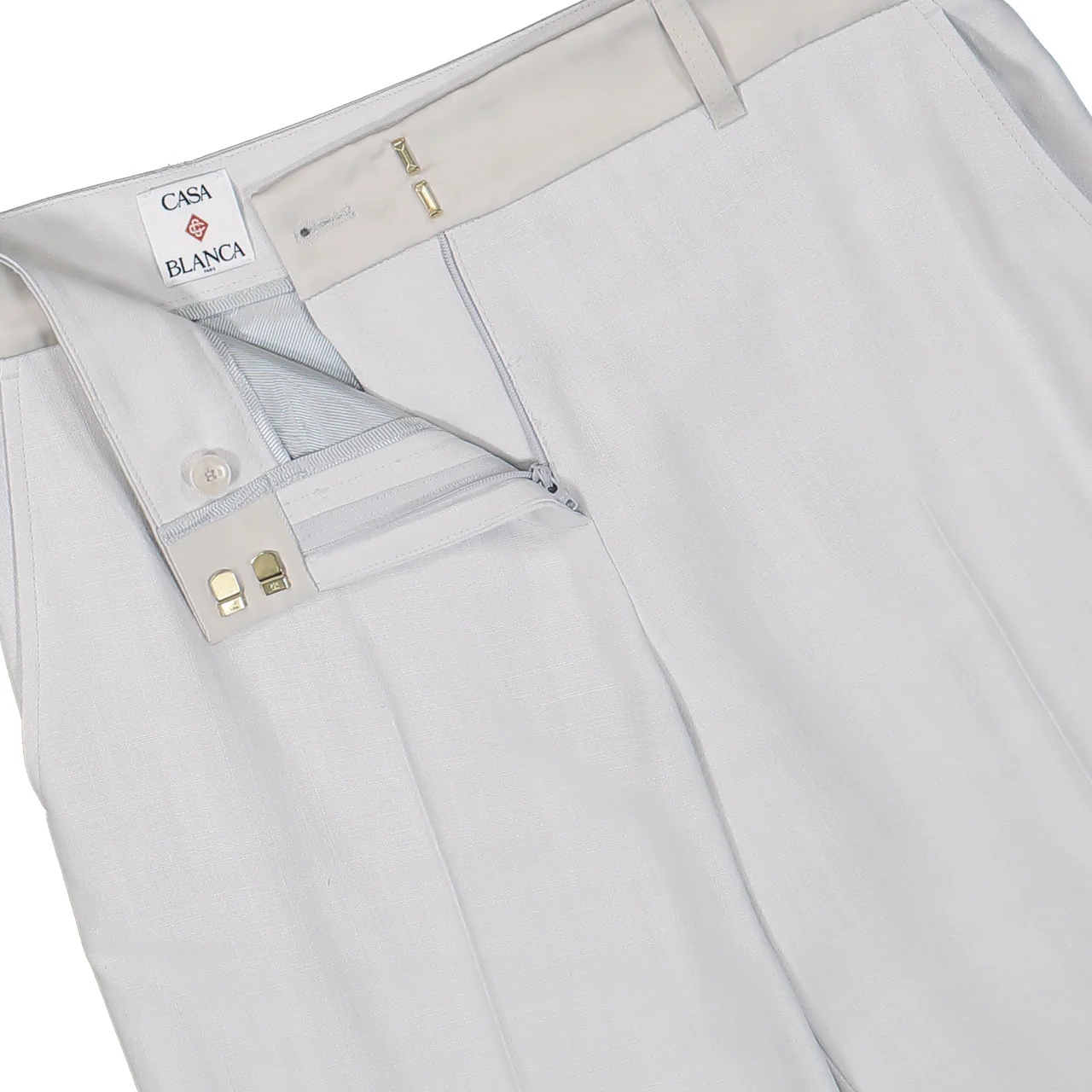 Casablanca Belt Loop Casual Pants In White