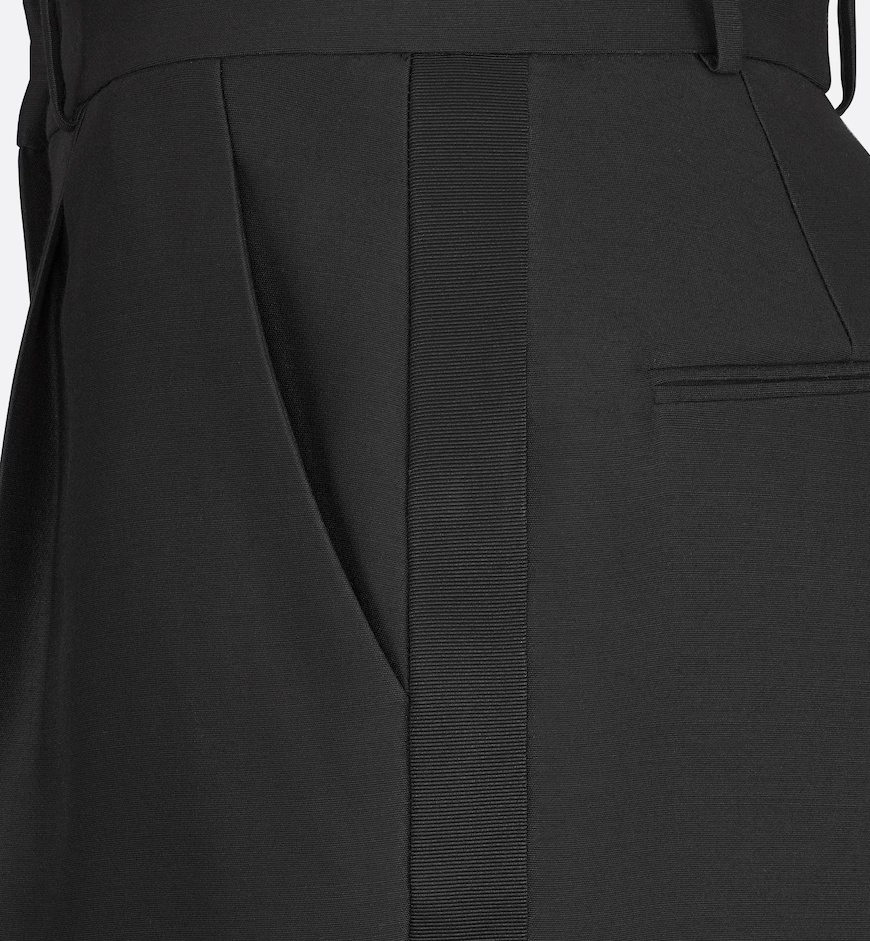 Dior Belt Loop Wool Casual Pants In Black