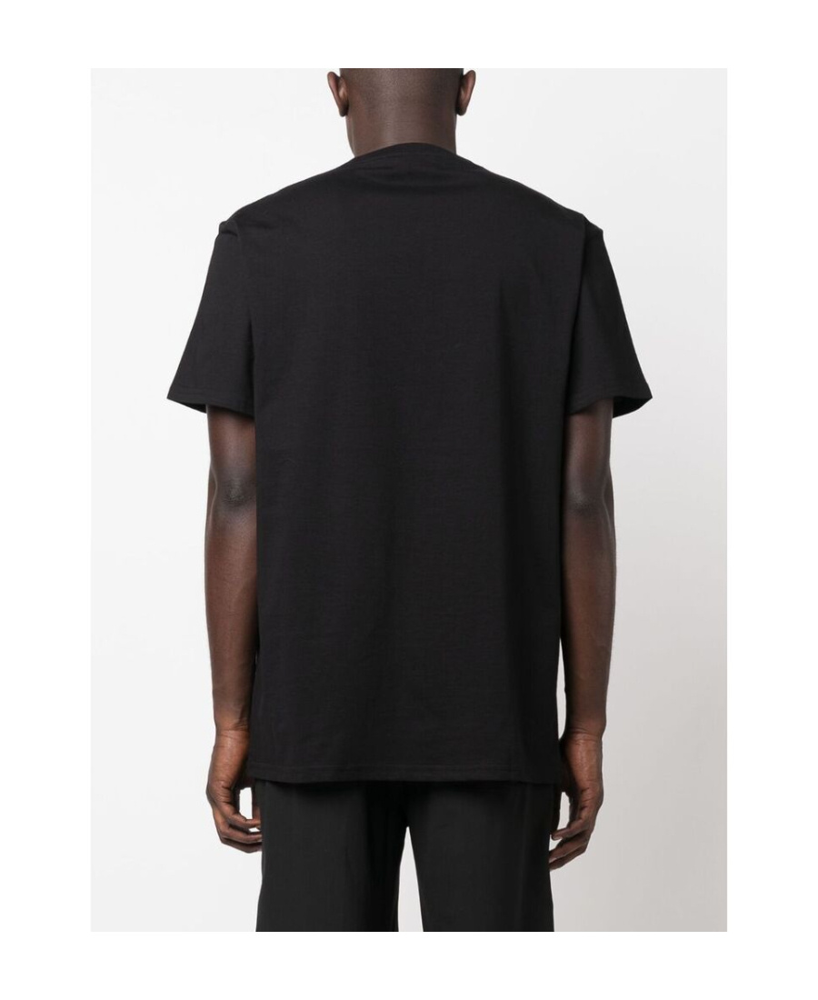 Alexander Mcqueen Abstract Logo-print T-shirt In Black