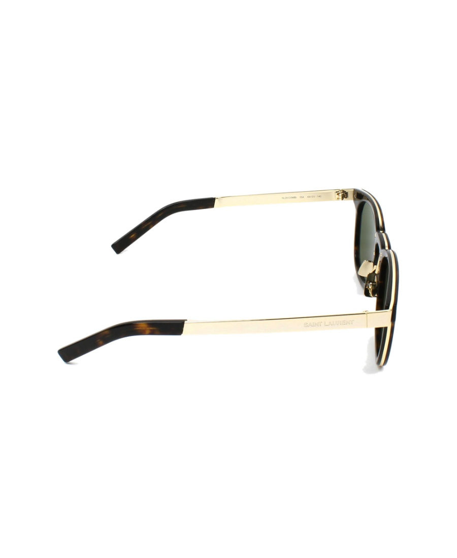 Saint Laurent Square Sunglasses In Green