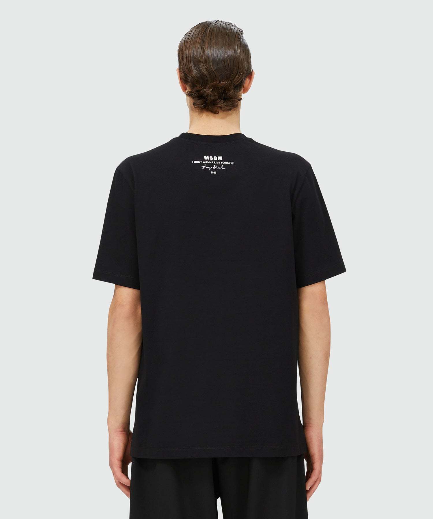 Msgm Graphic-print T-shirt In Black