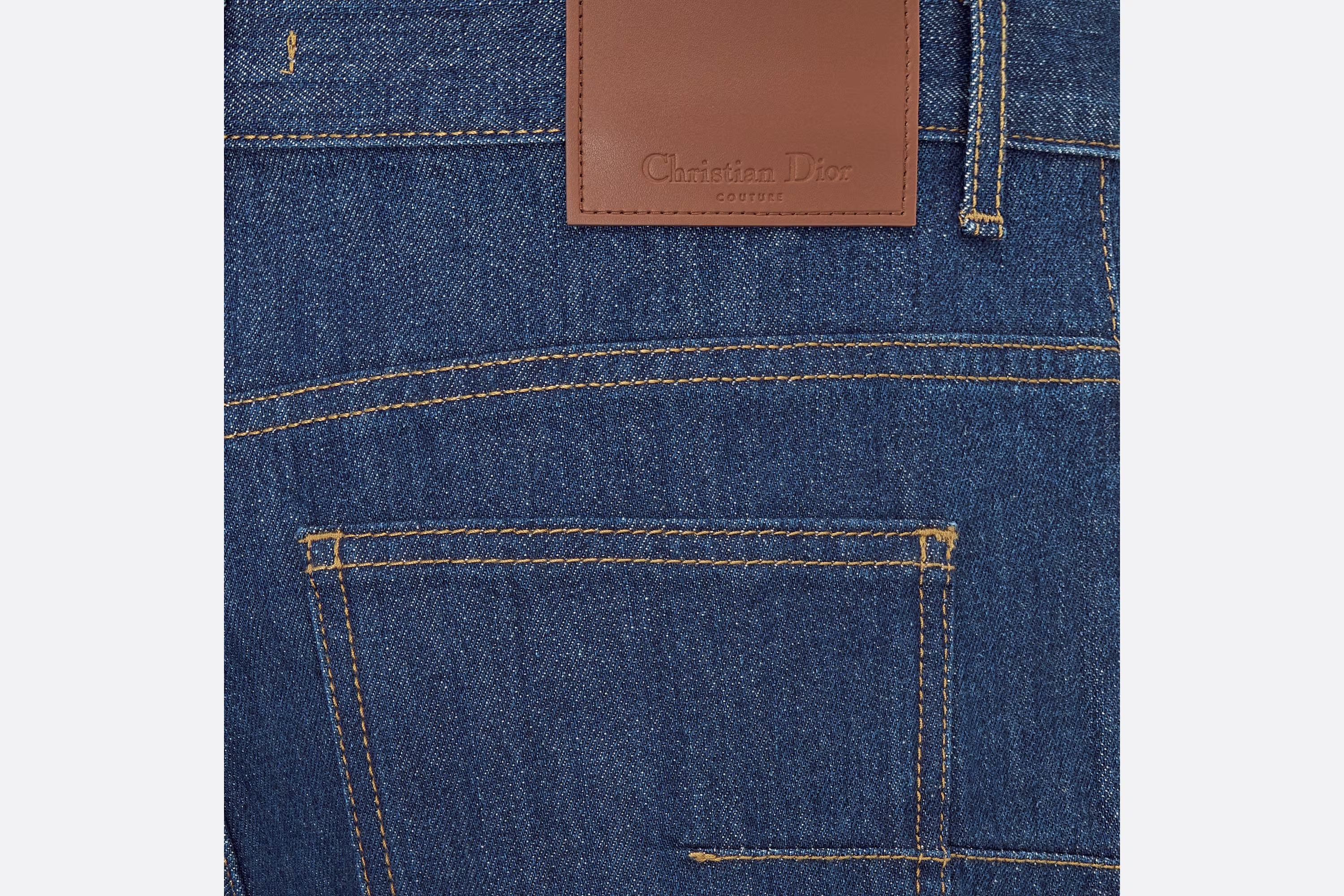 Dior Five Bags Of Zipper Jeans In Blue