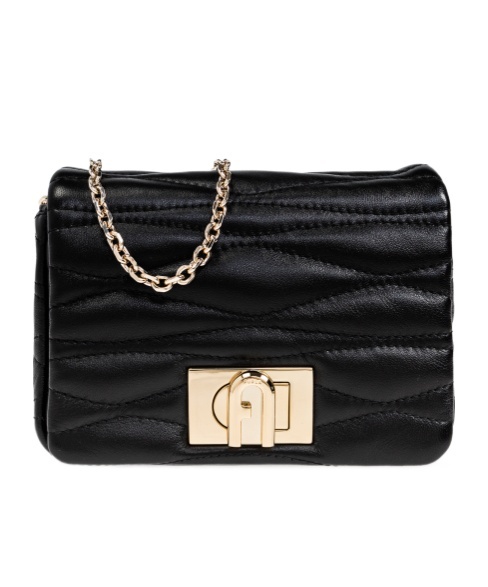 Furla 1927 M Black Leather Shoulder Bag