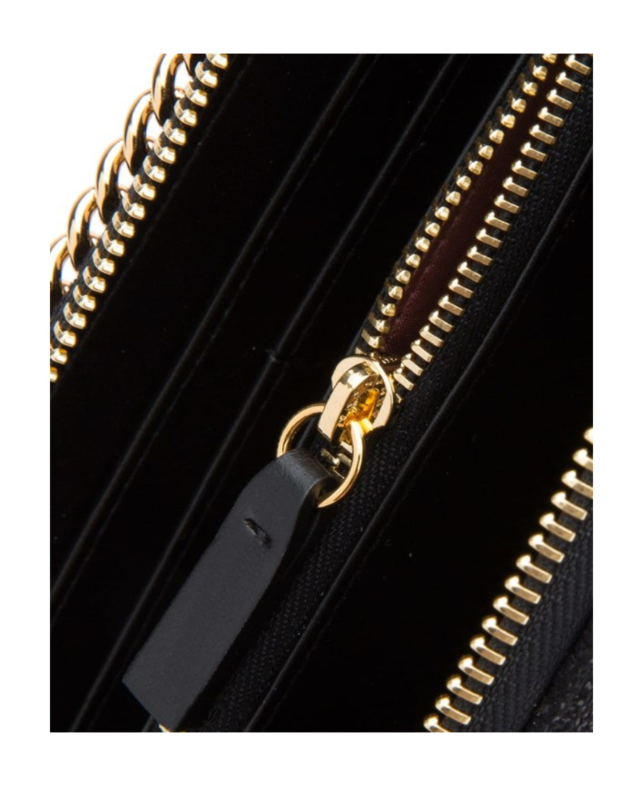 Stella Mccartney Falabella Continental Wallet In Black