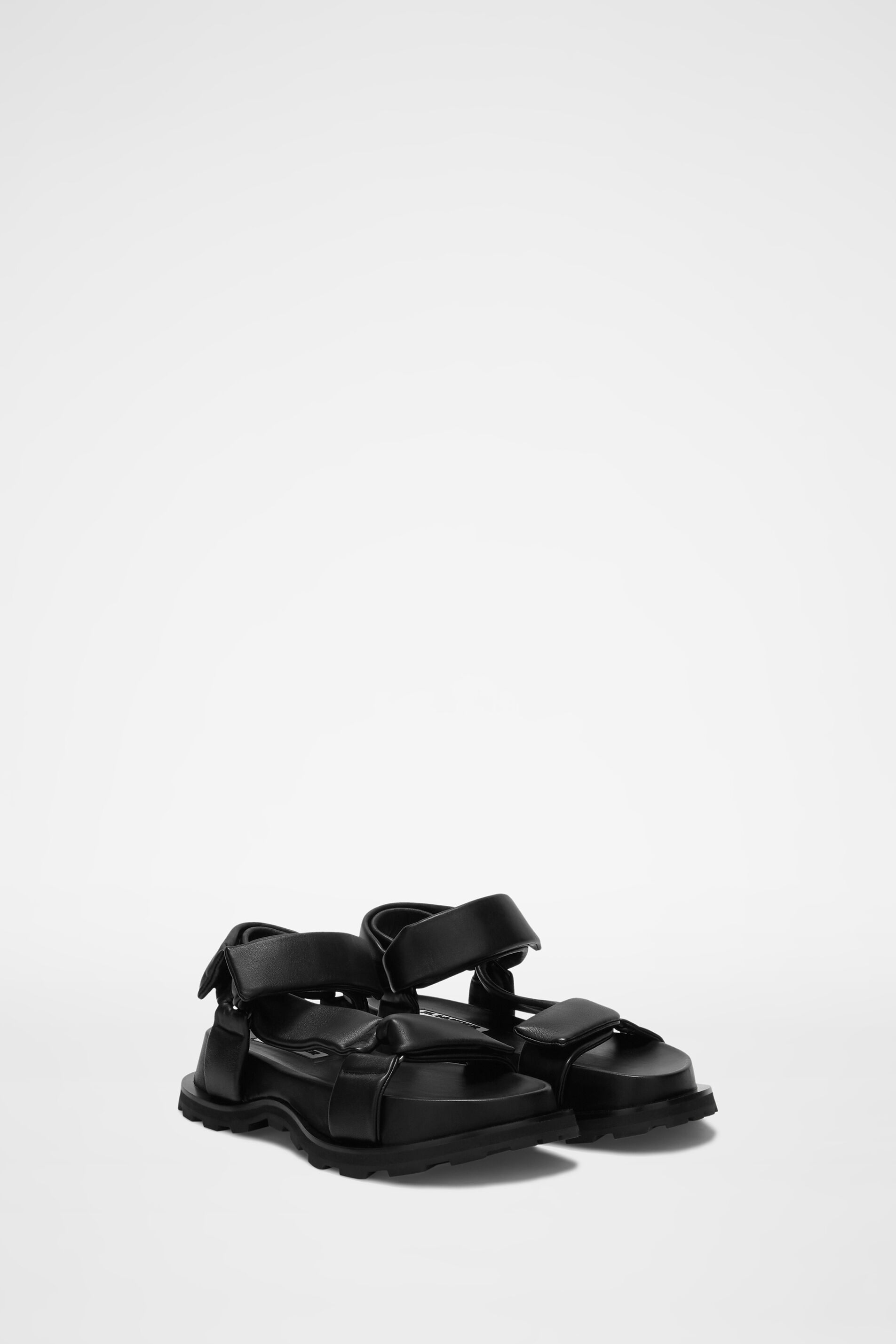 JIL SANDER TOUCH-STRAP FLATFORM SANDALS 