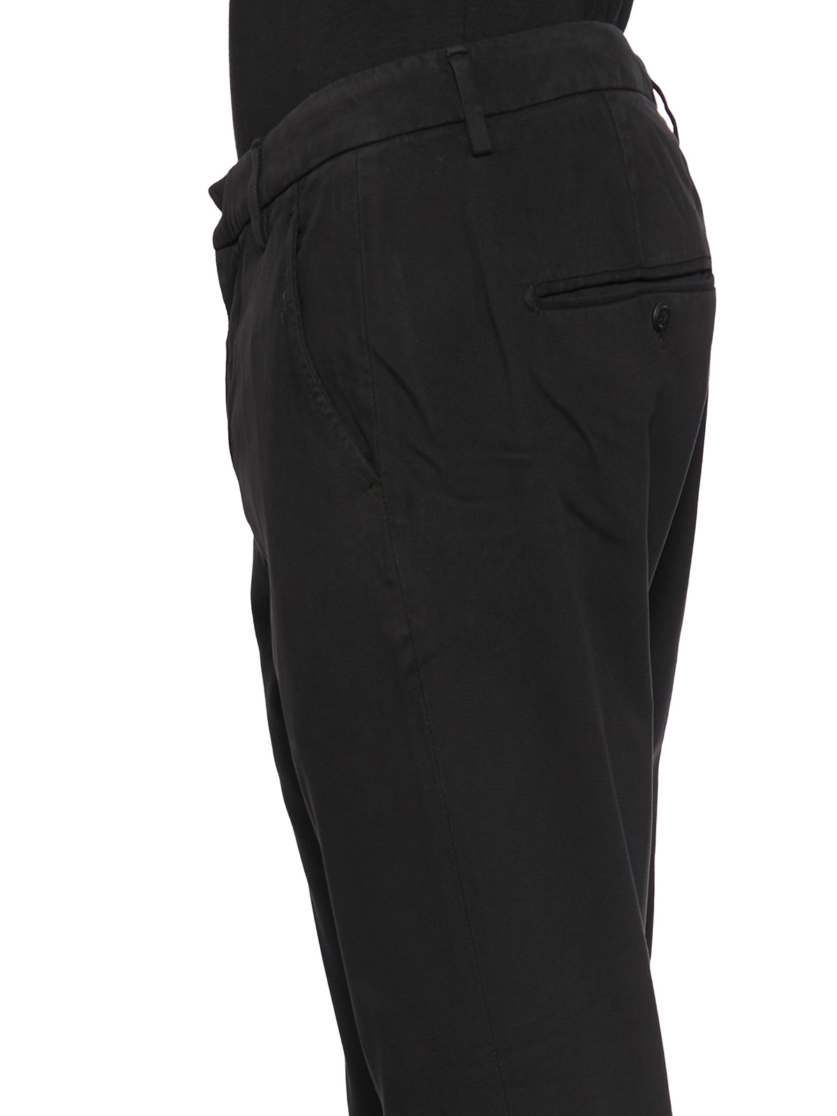 Dondup Belt-lined Casual Pants In Black