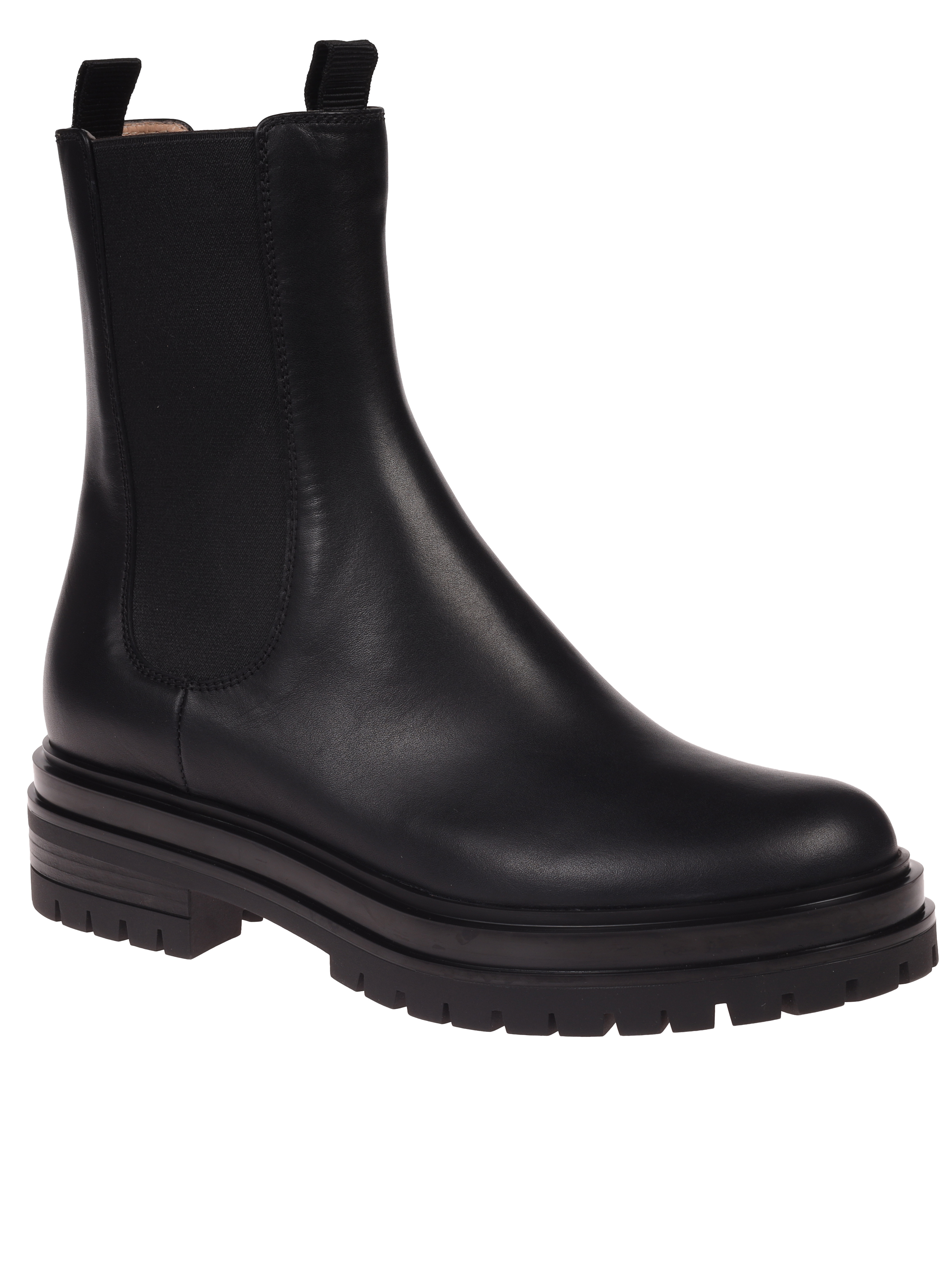 Gianvito Rossi Chester Leather Chelsea Boots In Black
