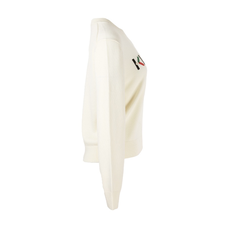 Kenzo Embroidered Logo Pullover In White