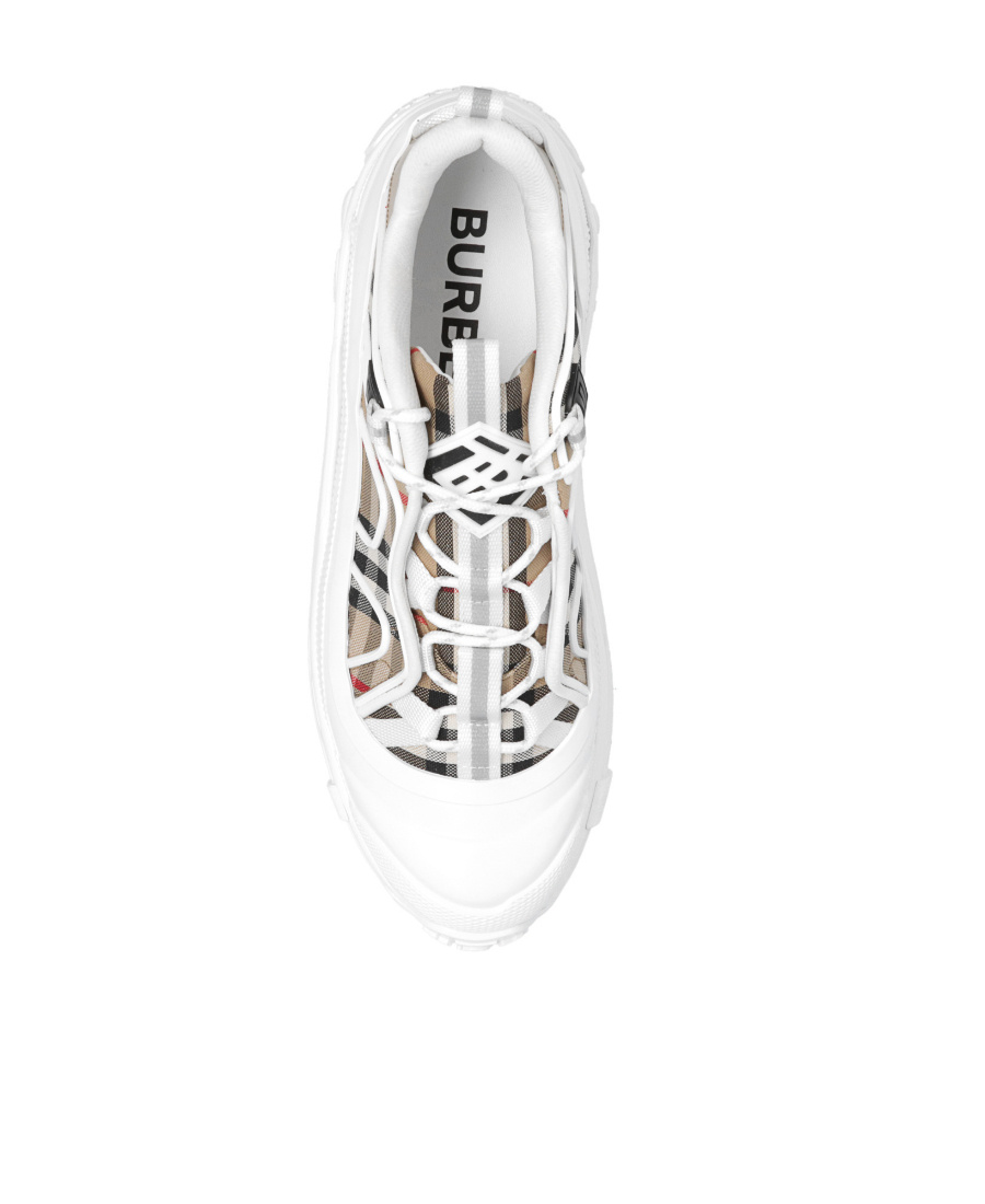 Burberry Arthur Vintage Check Sneakers In White