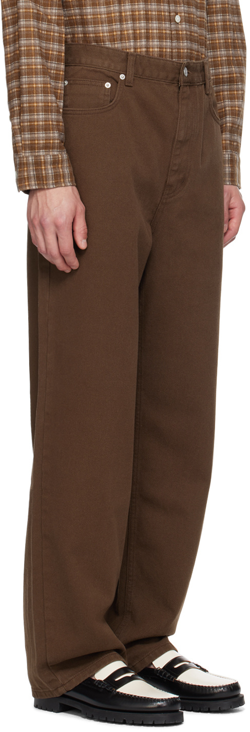 Dunst Low-rise Baggy Jeans In Brown