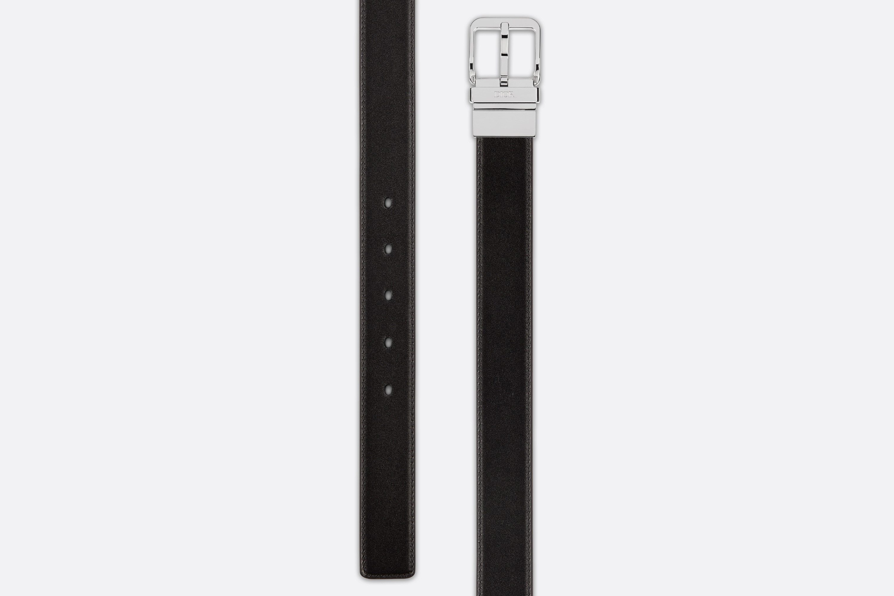 Dior Double-sided Logo Belt In Black