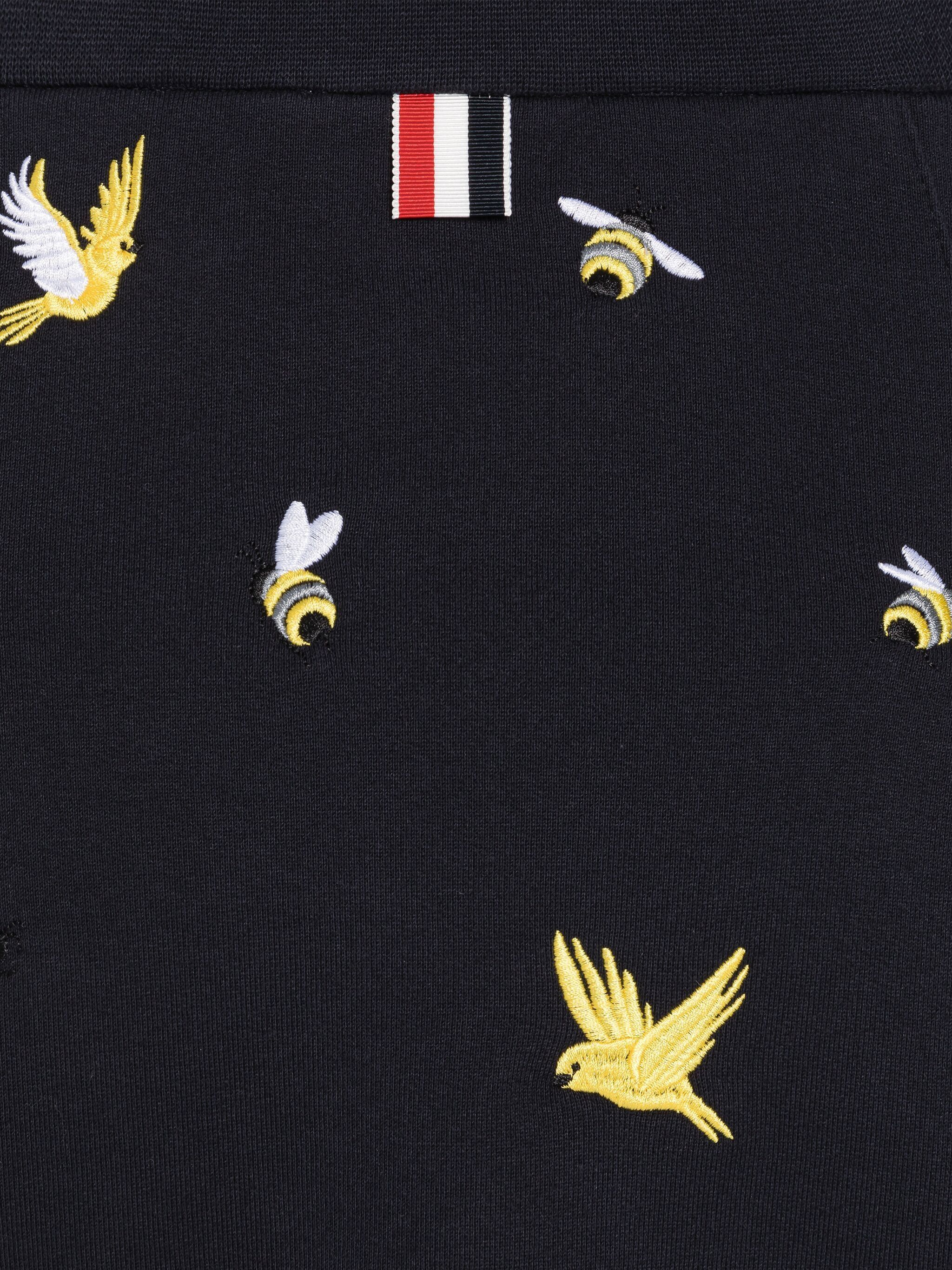 Thom Browne Embroidered A-line Skirt In Black