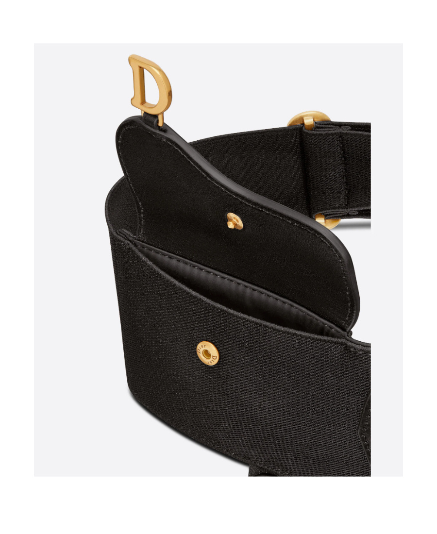 Dior Saddle Belt In Black