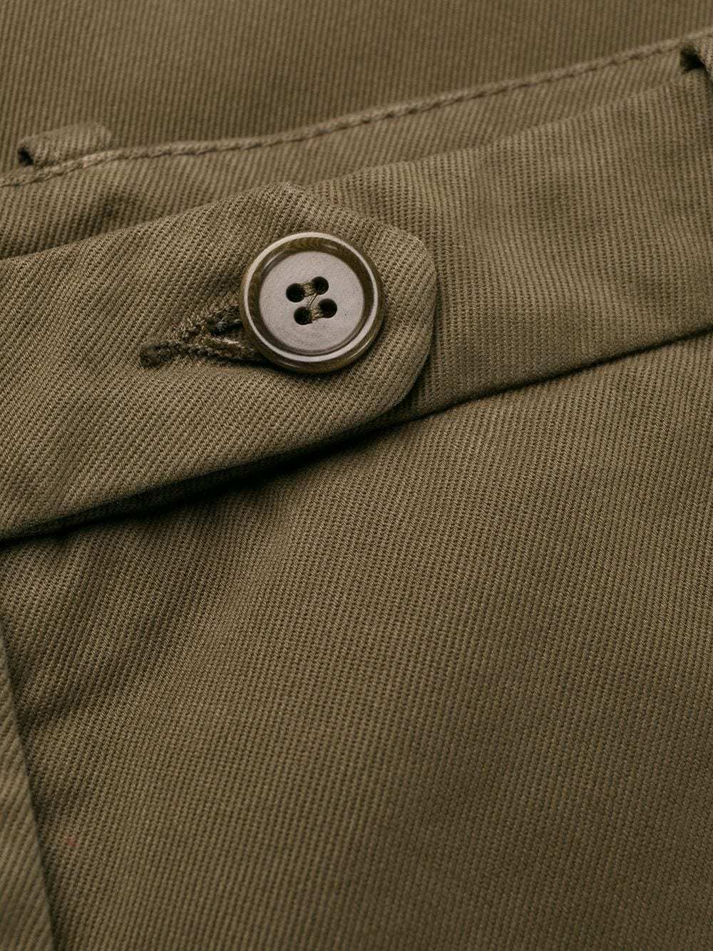 Aspesi Low-waist Flared Trousers In Green