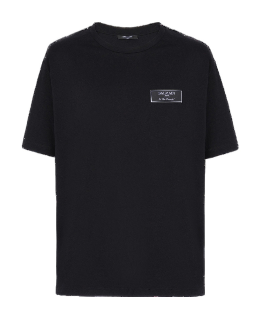 Balmain Couture Label T-shirt In Black