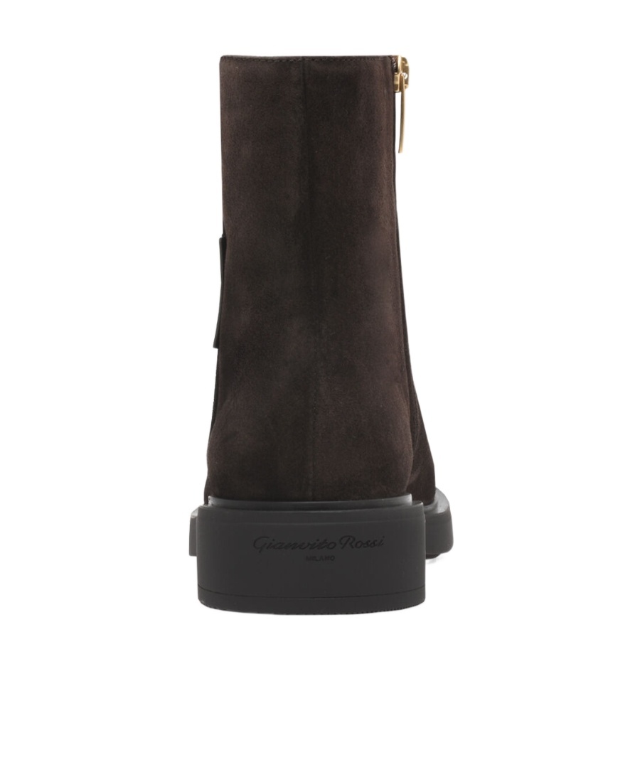 Gianvito Rossi Lexington Suede Ankle Boots In Black