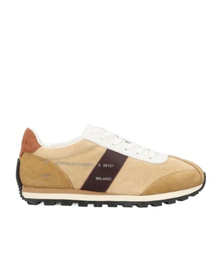 Hogan H671 Panelled Suede Sneakers In Nude