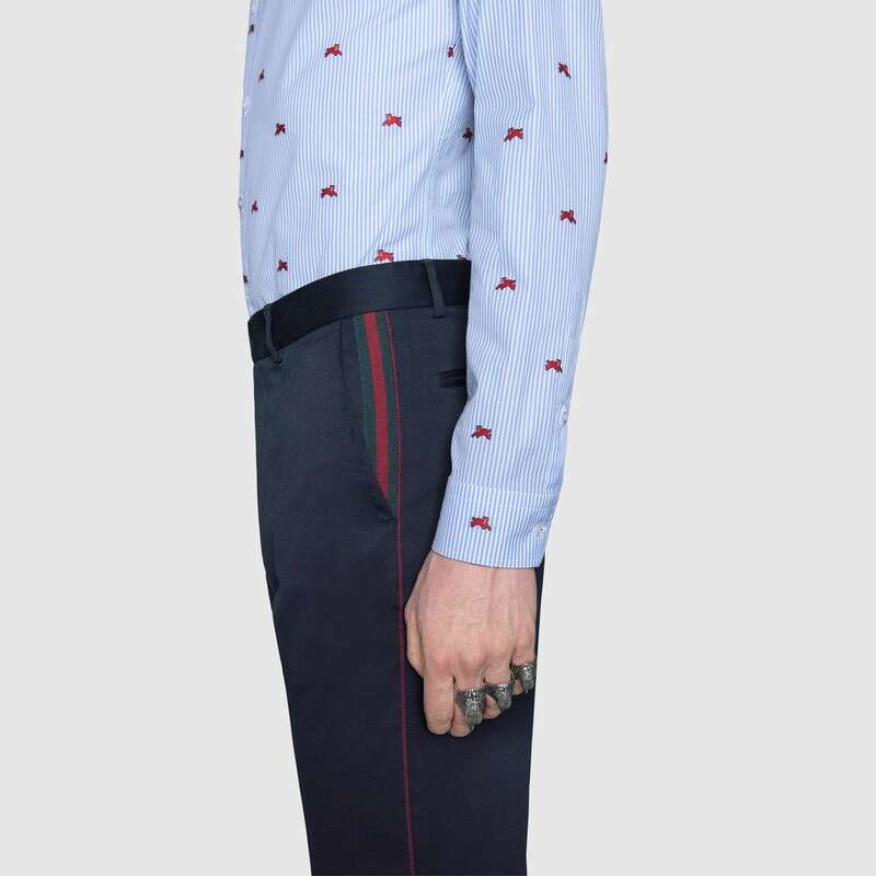 Gucci 60s Pant With Web In Black