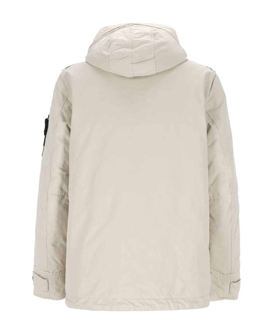 Stone Island David Tc Compass Logo-patch Jacket In White