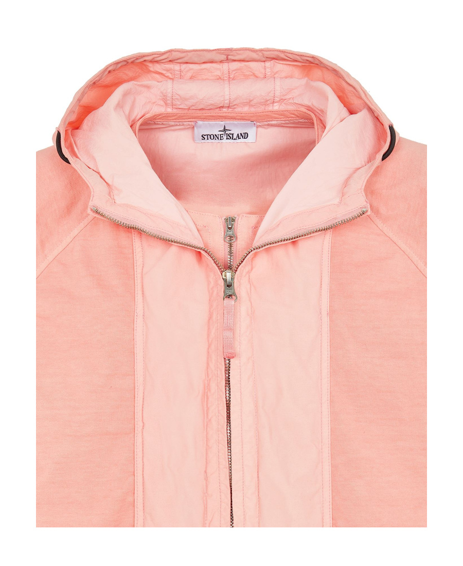 Stone Island Semi-zipper Casual Jacket In Pink