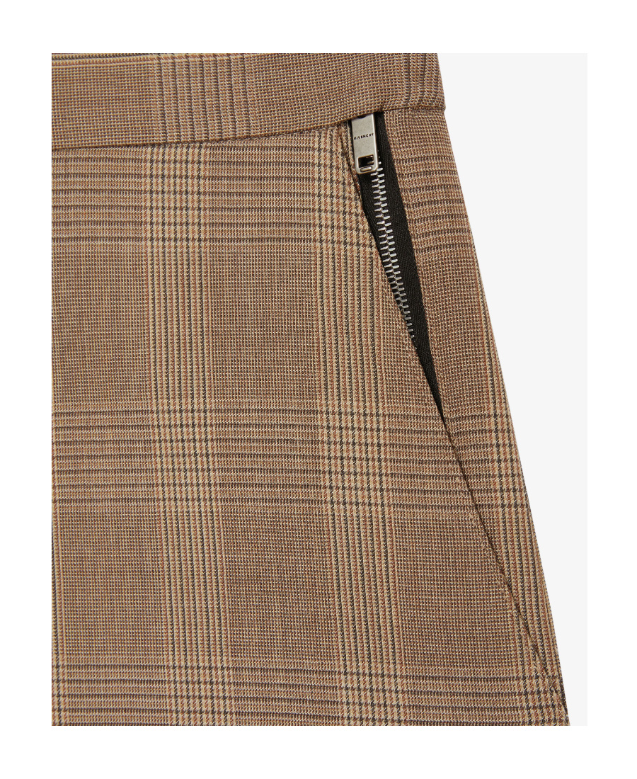 Givenchy Prince Of Wales Pattern Bermuda Shorts In Brown