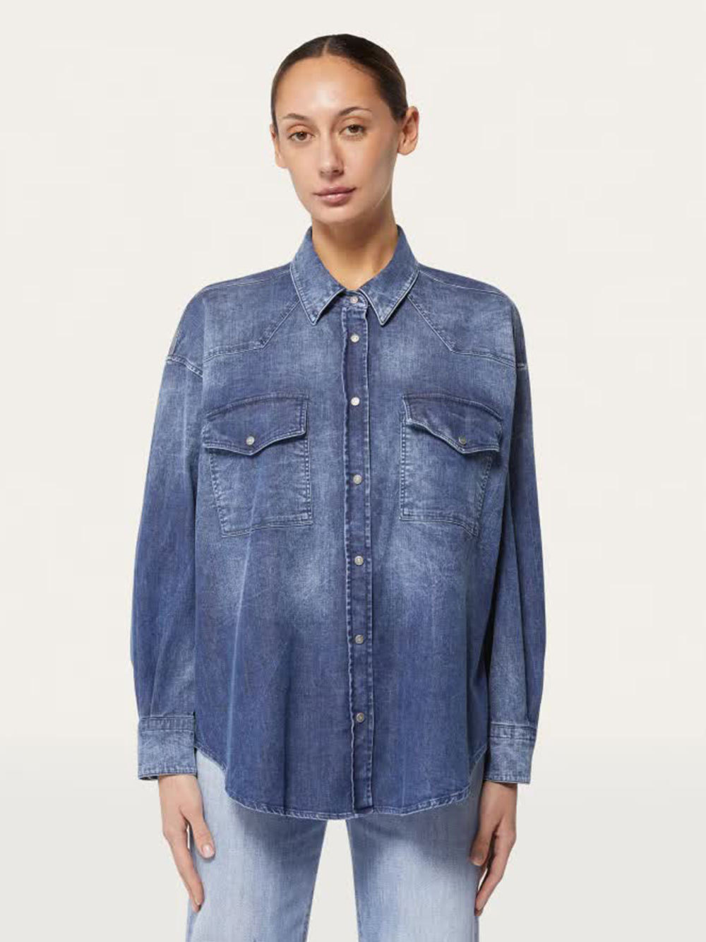 Dondup Denim Shirt In Blue