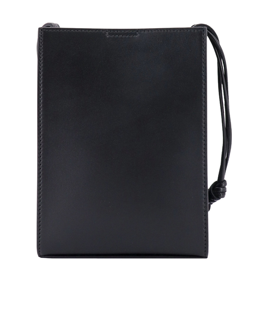 Jil Sander Braided-strap Leather Shoulder Bag In Black