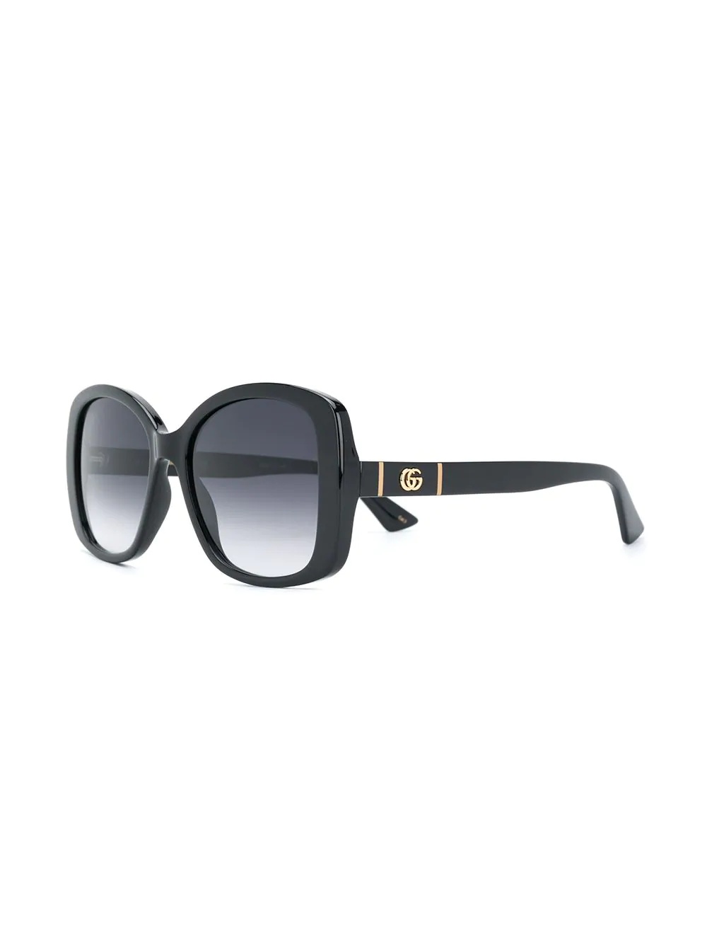 Gucci Double G Square-frame Sunglasses In Black