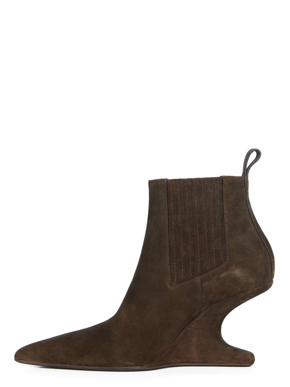 Rick Owens 80mm Sharp Ankle Boots In Brown