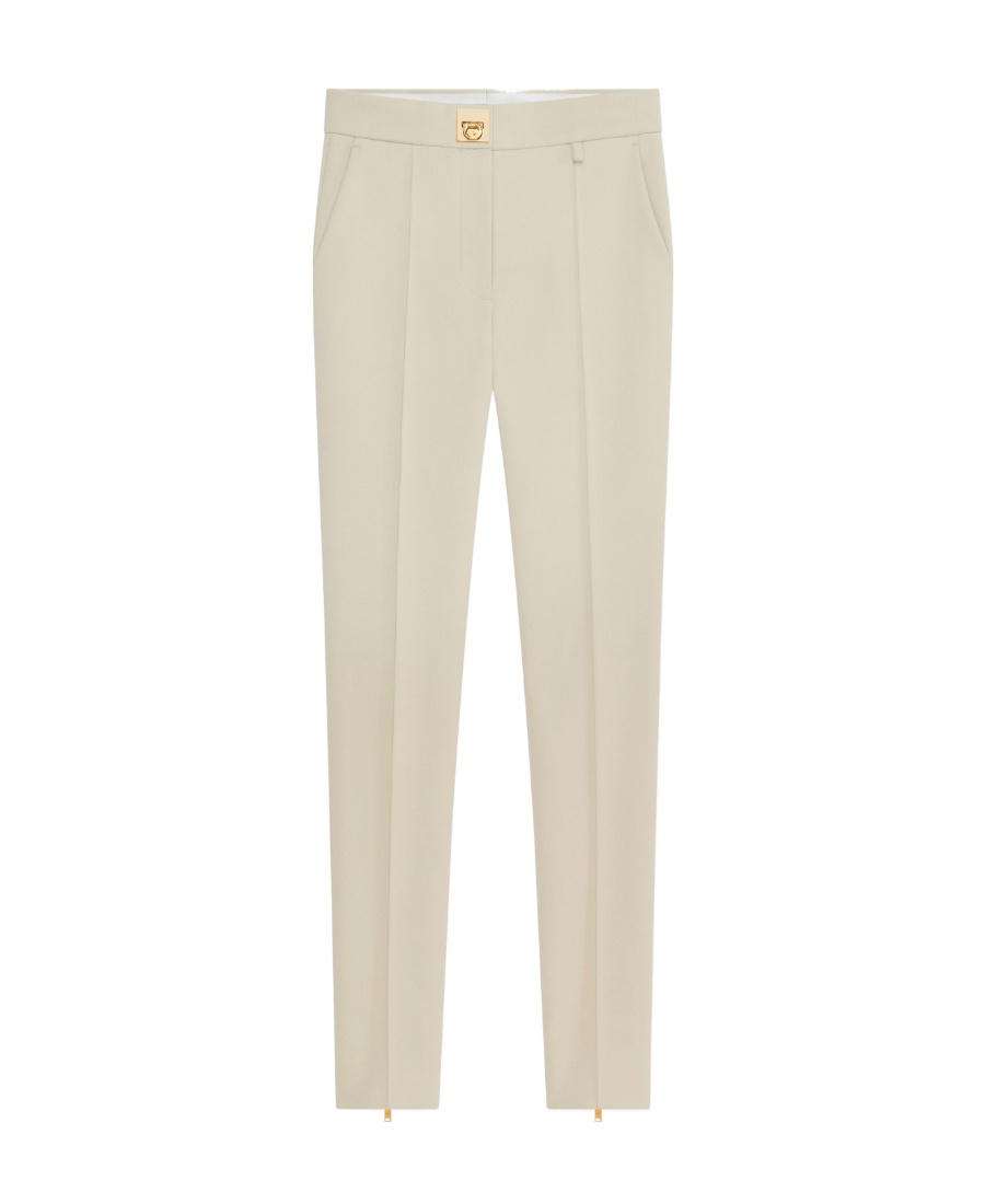 Givenchy Fuseau Gold-tone Detailed Trousers In Nude