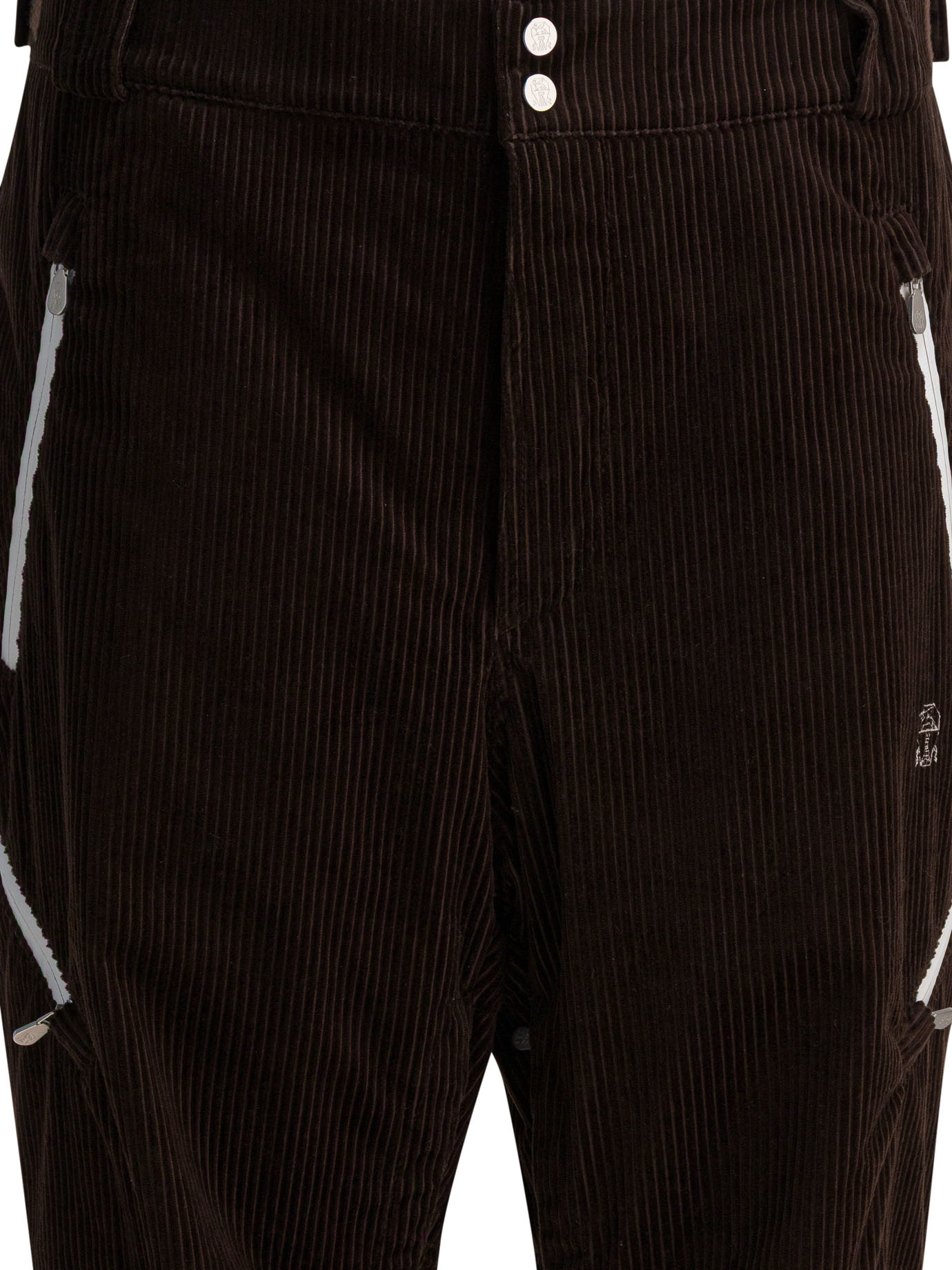 Brunello Cucinelli Corduroy Trousers Velvet Padding In Brown